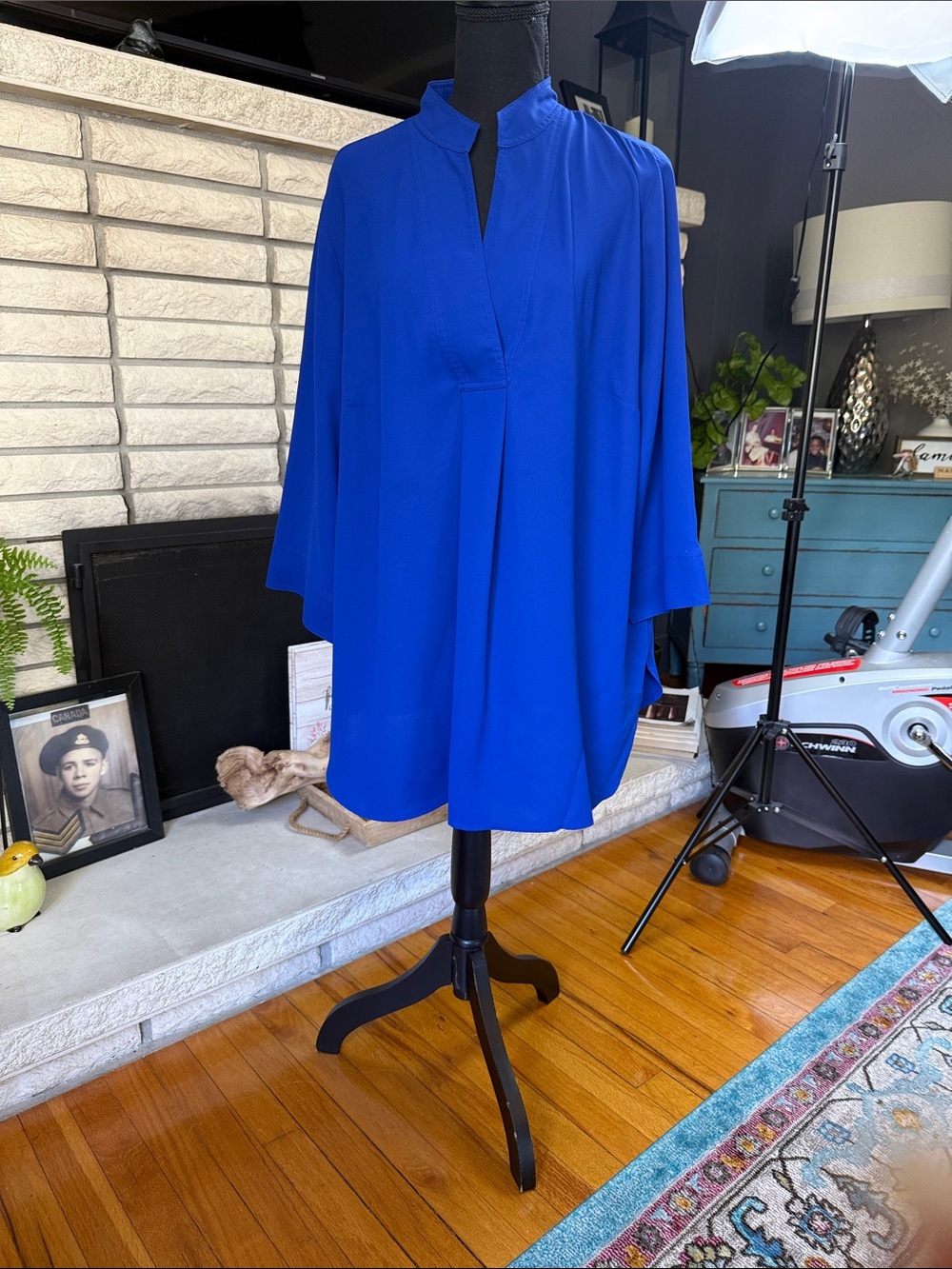Anne Klein Royal Blue Tunic Top